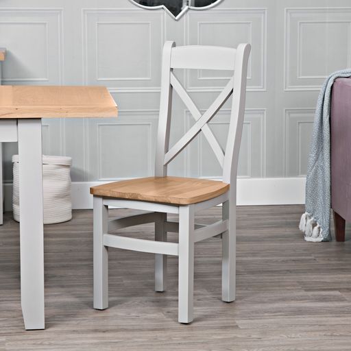EA Crossback Dining Chair With Wooden Seat