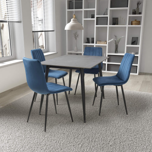 Monaco 1.2m Dining Table With 4 Lisbon Chairs