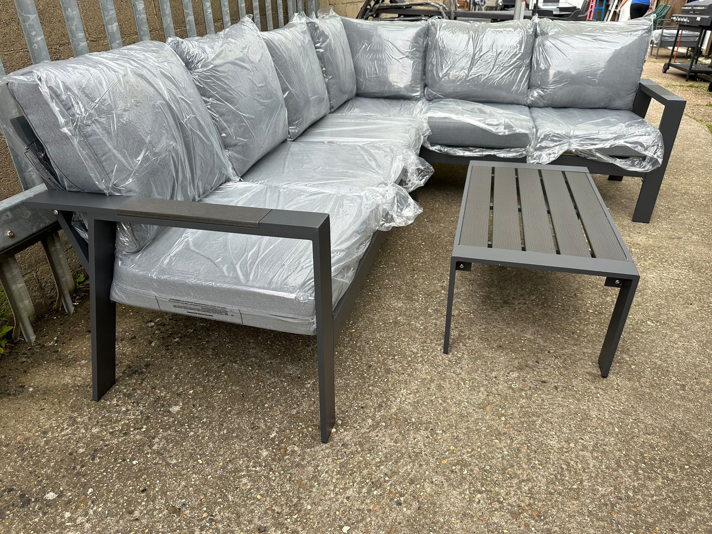 Vegas Aluminium Corner Lounge Set GREY