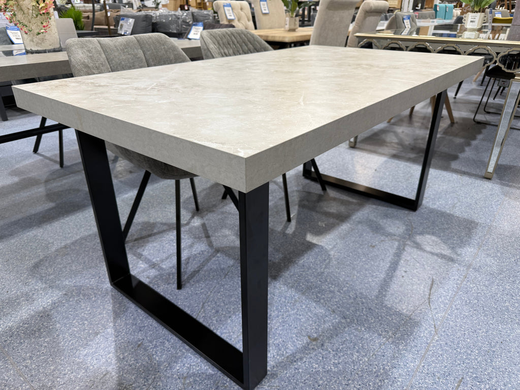 London Grey Concrete Effect Dining Table