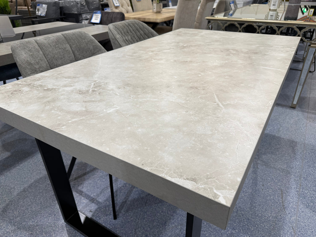 London Grey Concrete Effect Dining Table