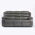 Turin 3 Seater Reclining Sofa GREY LEATHER
