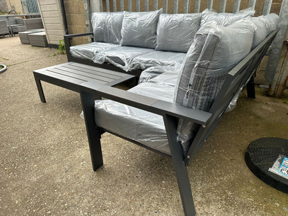 Vegas Aluminium Corner Lounge Set GREY