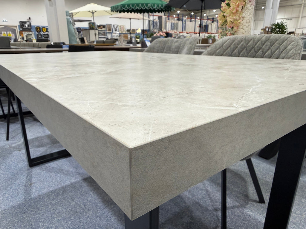London Grey Concrete Effect Dining Table
