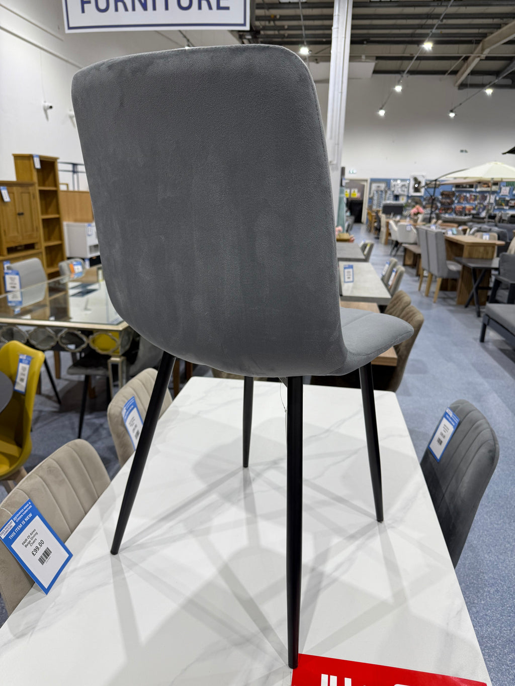 Pair Aires Dining Chair GREY