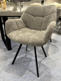 PAIR Jude Grey Swivel Dining Chairs