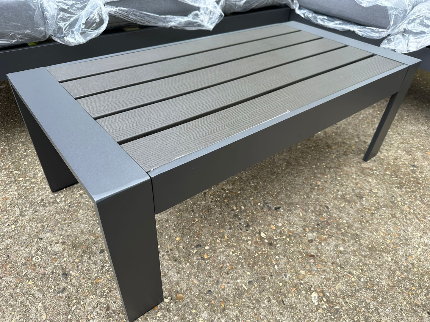 Vegas Aluminium Corner Lounge Set GREY