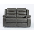 Turin 2 Seater Reclining Sofa GREY LEATHER
