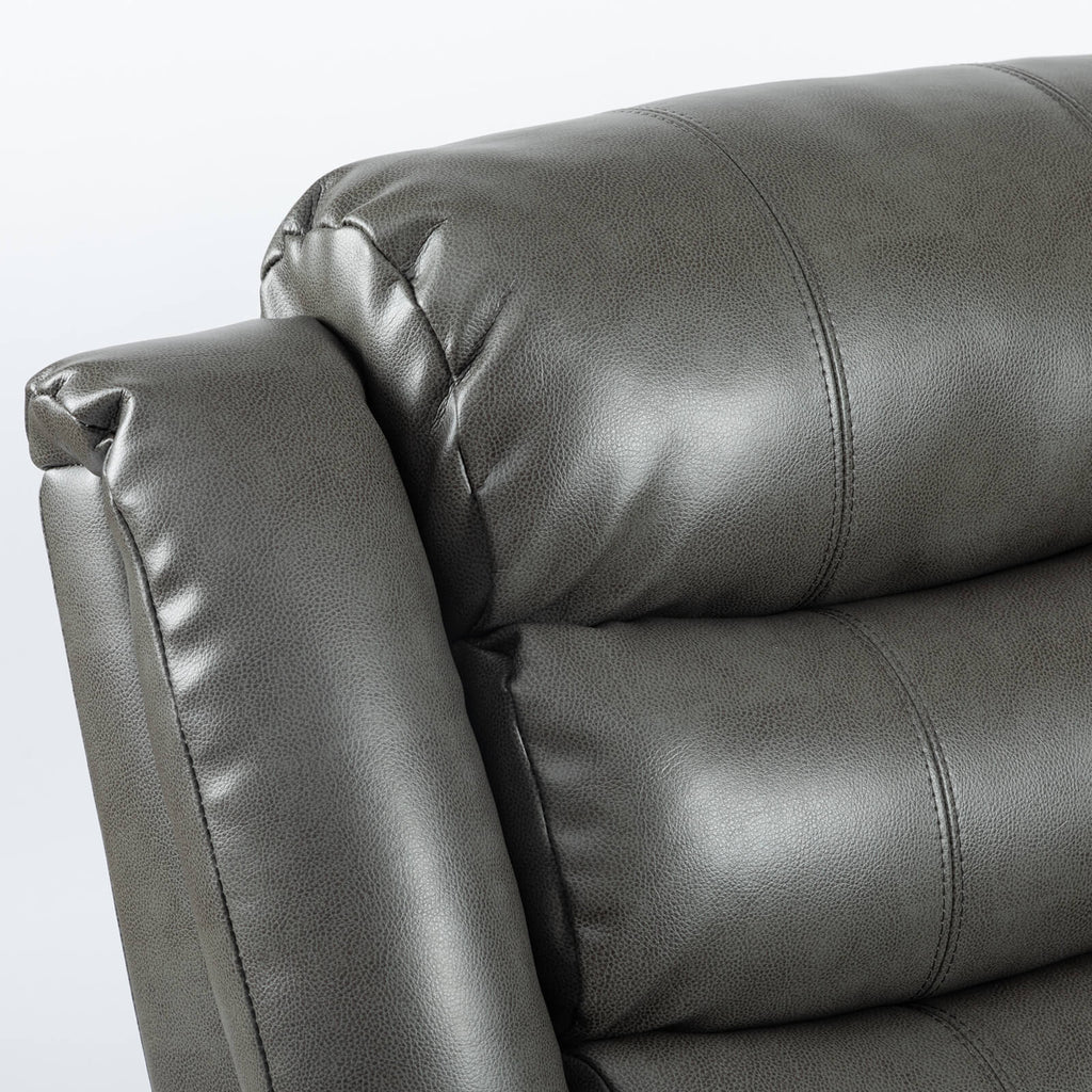 Turin 3 Seater Reclining Sofa GREY LEATHER