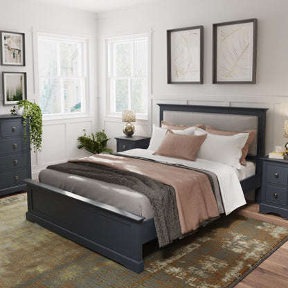 BP Midnight Grey Double Bed Frame