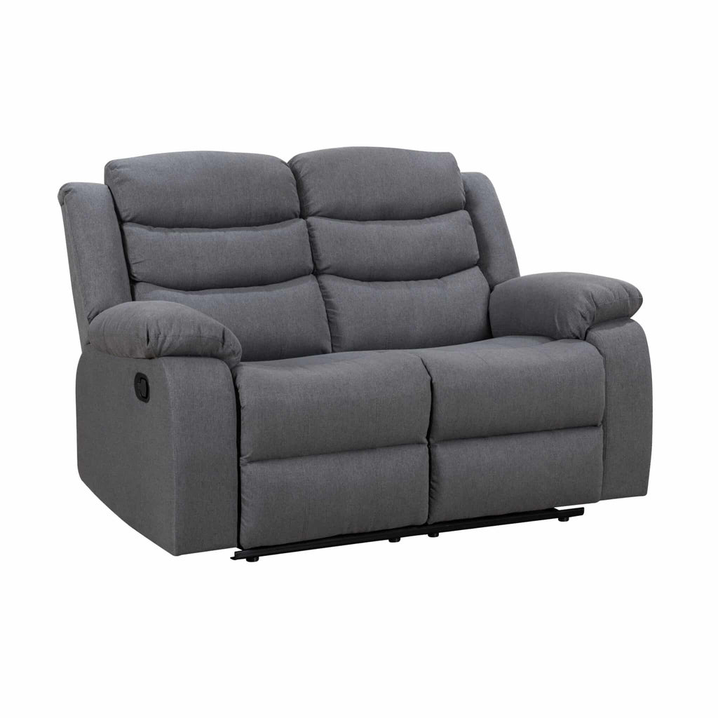 Turin 2 Seater Reclining Sofa DARK GREY FABRIC