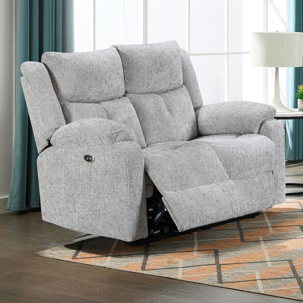 Florence Powered Reclining 2 Seater Sofa SILVER