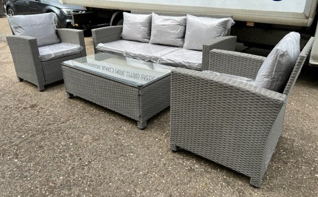 Light Grey 5 Seater Sofa Lounge Set