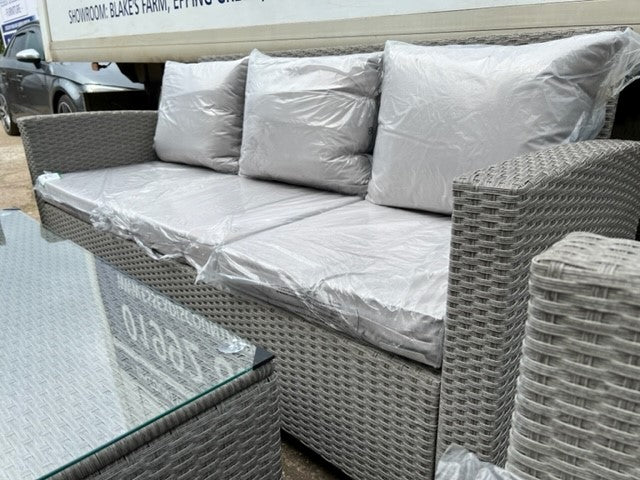 Light Grey 5 Seater Sofa Lounge Set