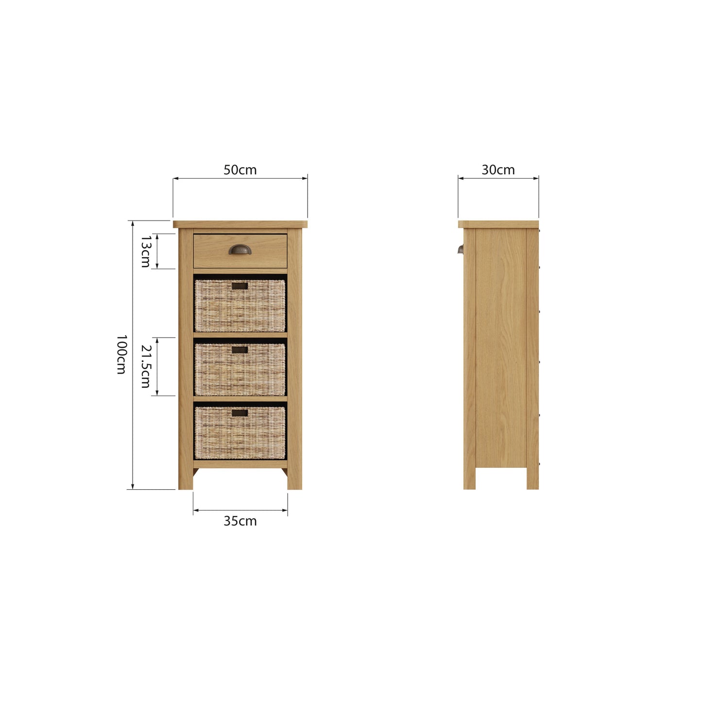 RAO Romford 1 Drawer 3 Basket Unit