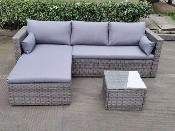 SS01 Mixed Grey Rattan Corner Chaise Set