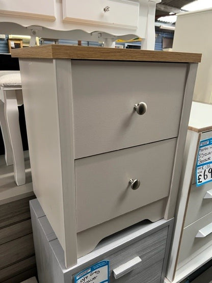 Bedford 2 Drawer Bedside