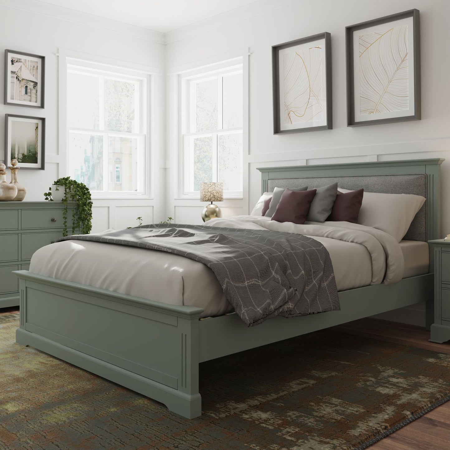 BP Cactus Green Double Bed Frame