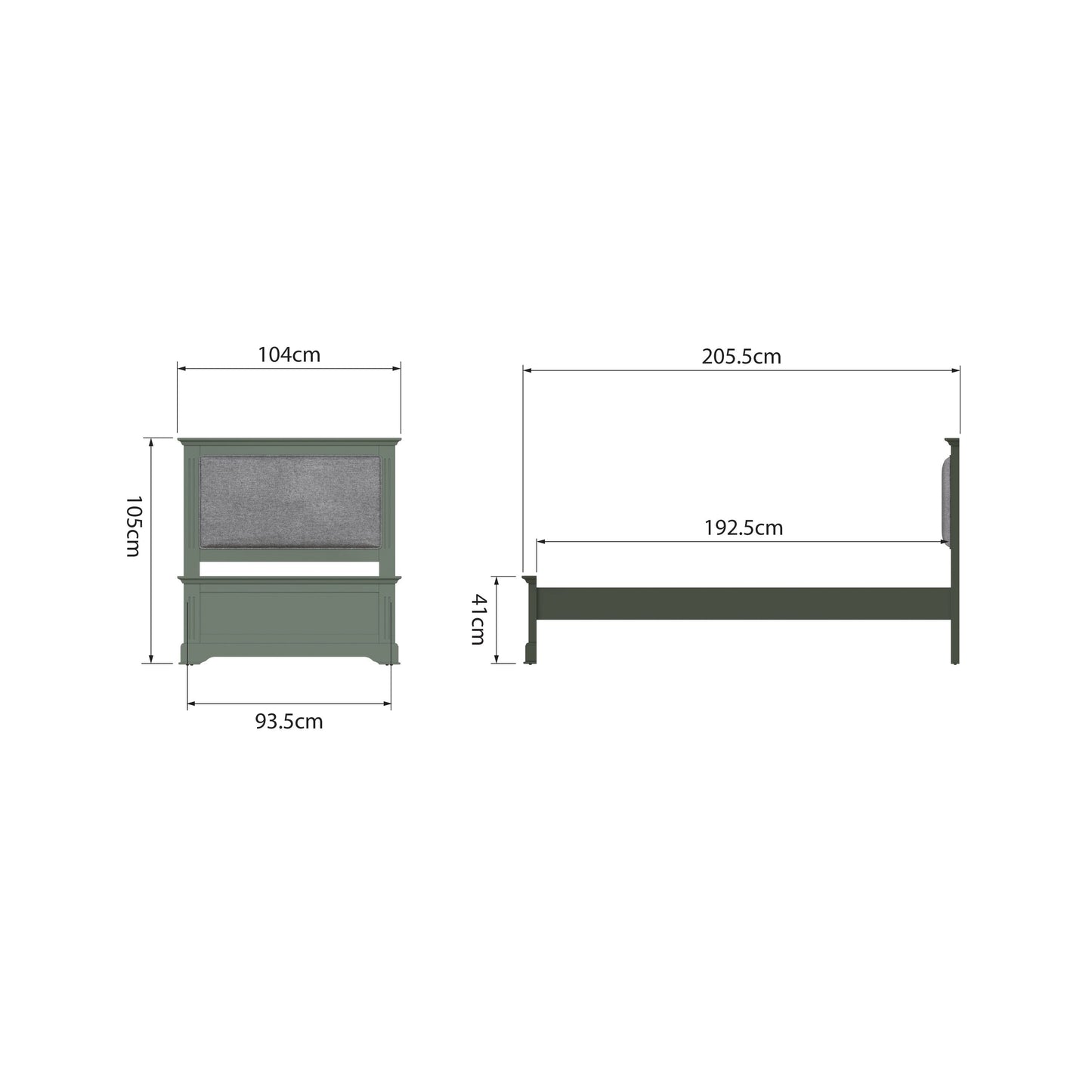 BP Cactus Green Single Bed Frame