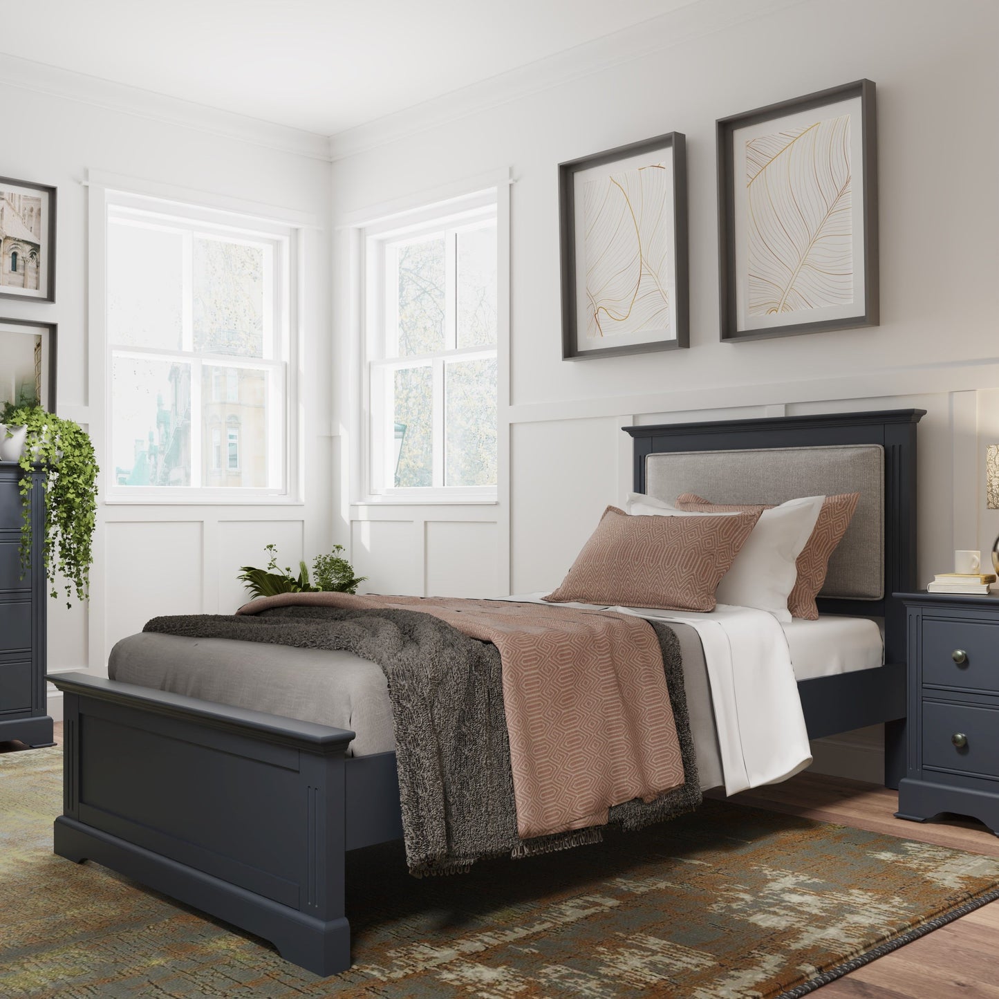 BP Midnight Grey Single Bed Frame