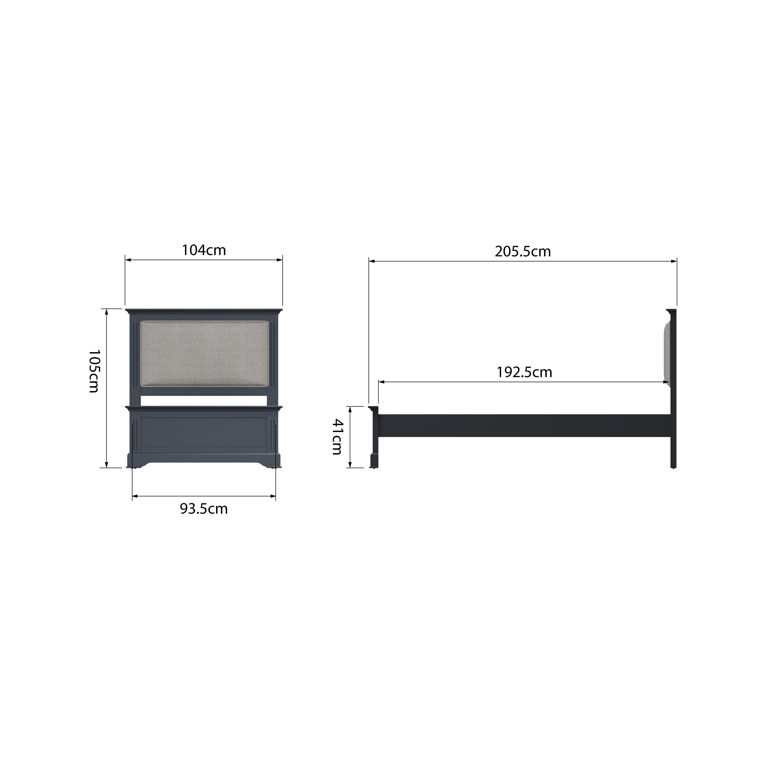BP Midnight Grey Single Bed Frame