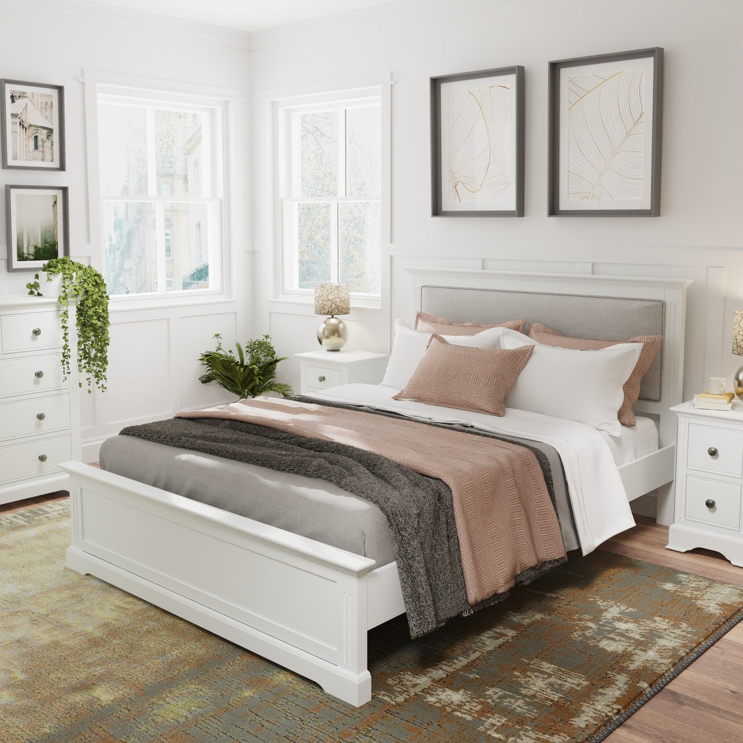 BP White Double Bed Frame