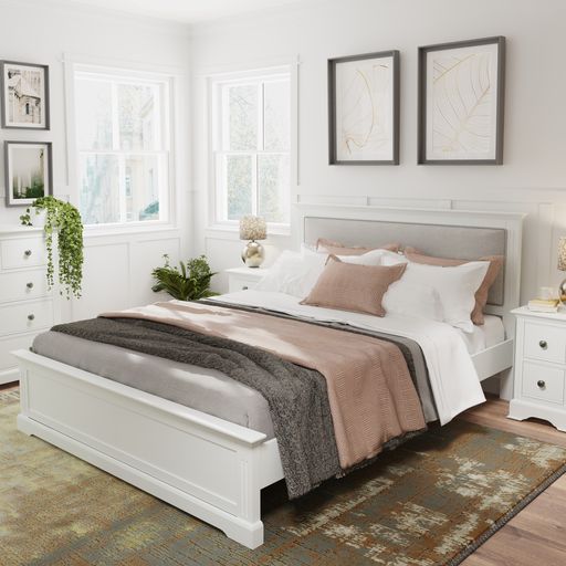 BP White Kingsize Bed Frame