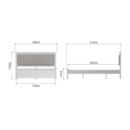 BP White Kingsize Bed Frame