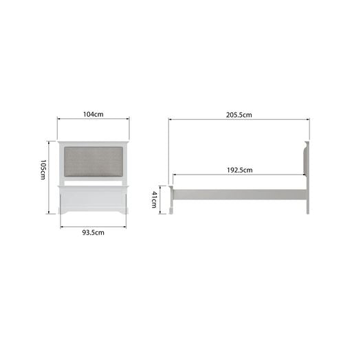 BP White Single Bed Frame