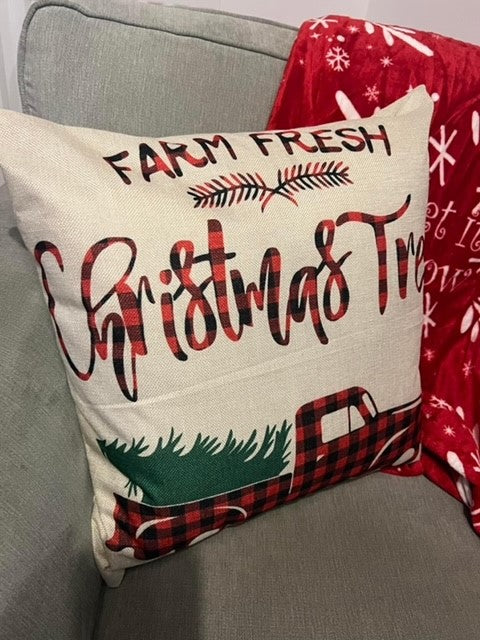 Christmas Pillow - Farm Fresh