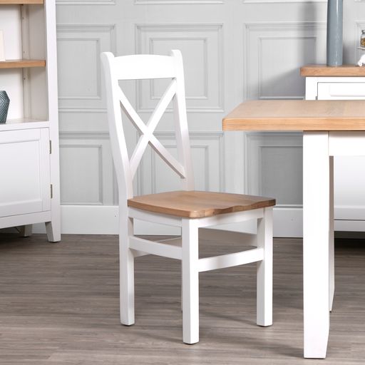 EA Crossback Dining Chair With Wooden Seat