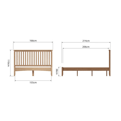 GAO Oak Kingsize Bed Frame