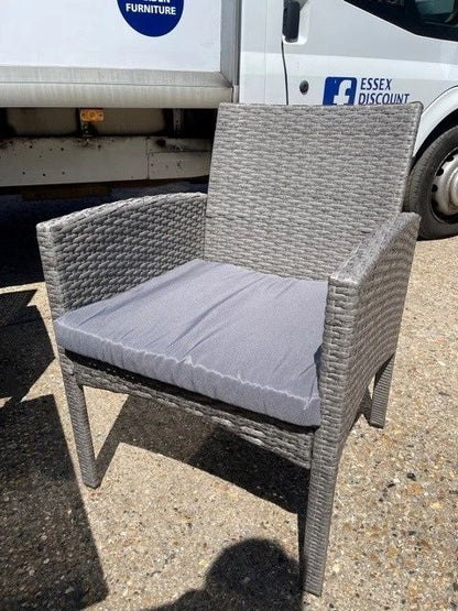 Grey Rattan 4 Seater Sofa Dining Set