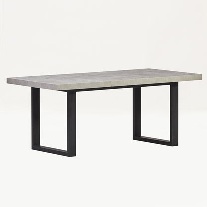 Light Grey Concrete Effect Dining Table