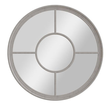 Round Window Mirror - Grey