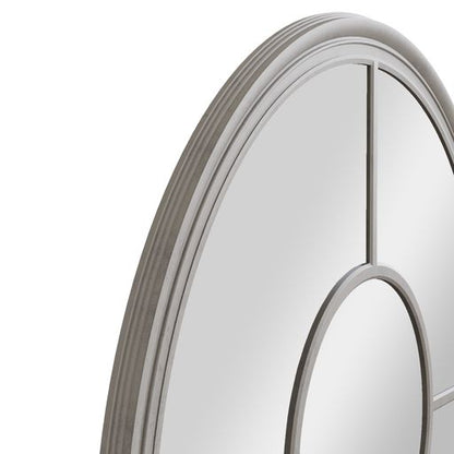 Round Window Mirror - Grey