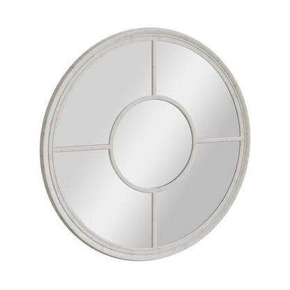 Round Window Mirror - White