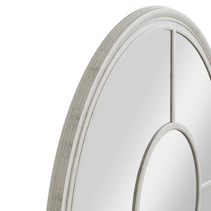 Round Window Mirror - White