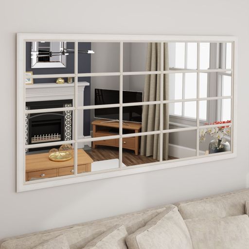 Leaner Window Mirror - White