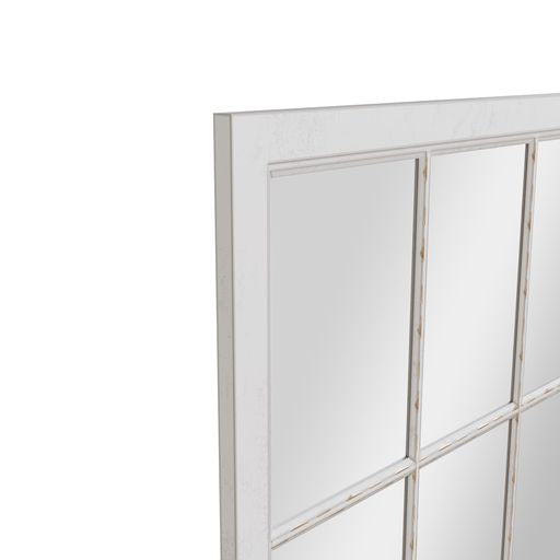 Leaner Window Mirror - White