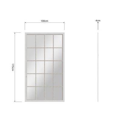 Leaner Window Mirror - White