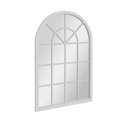 Small Arched Window Mirror - White