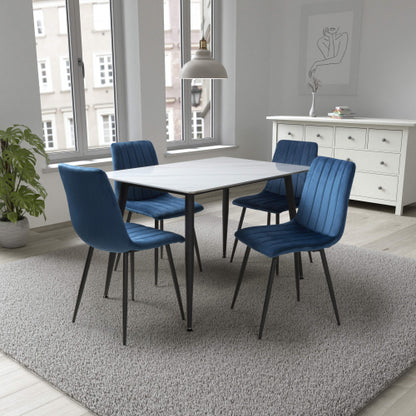 Monaco 1.2m Dining Table With 4 Lisbon Chairs