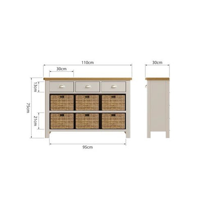 RA 3 Drawer 6 Basket Cabinet