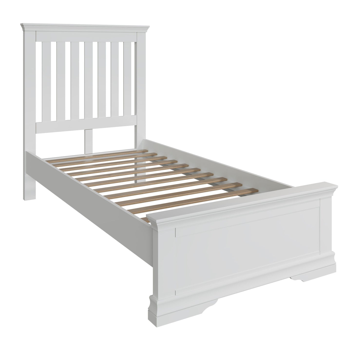 SW White Single Bed Frame