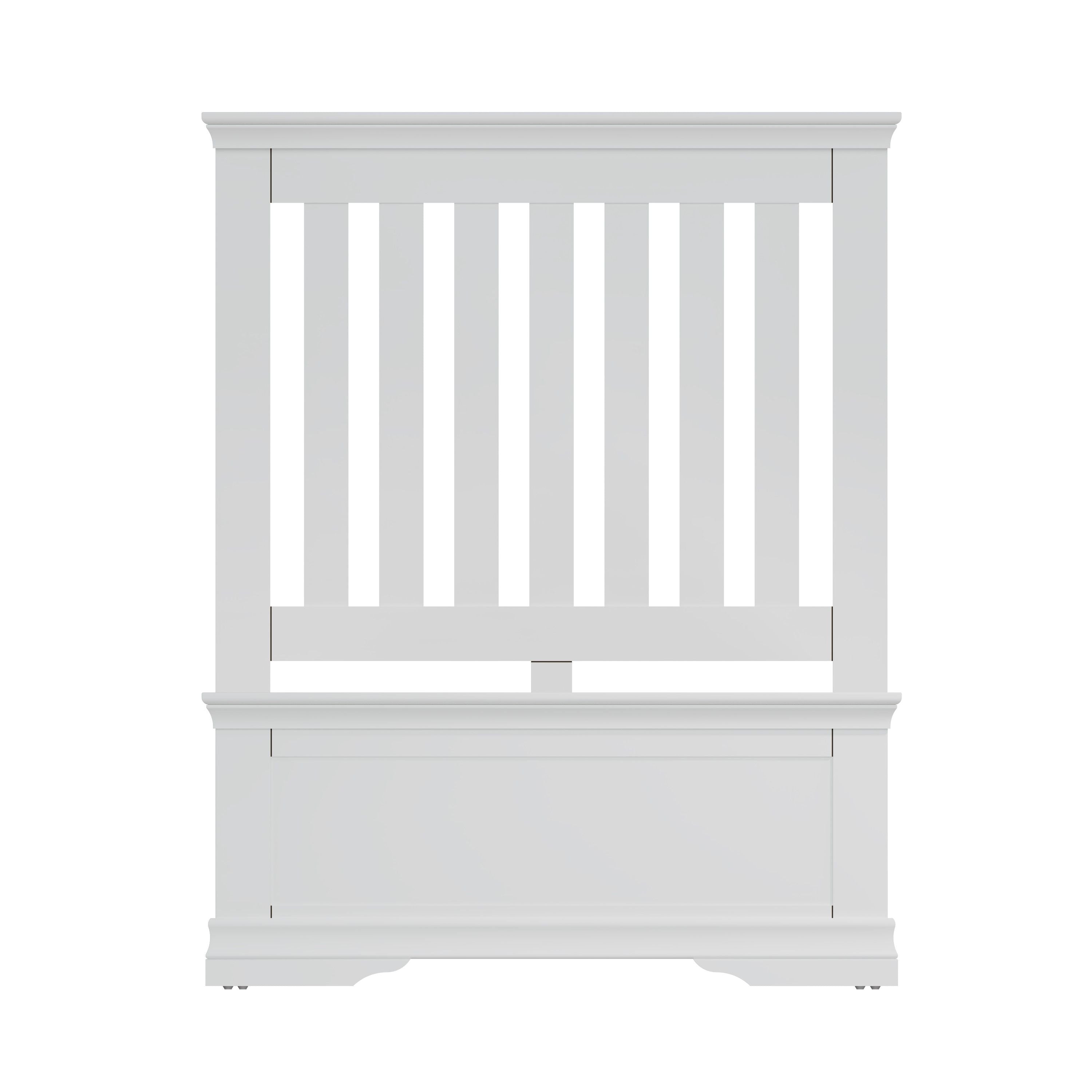 SW White Single Bed Frame