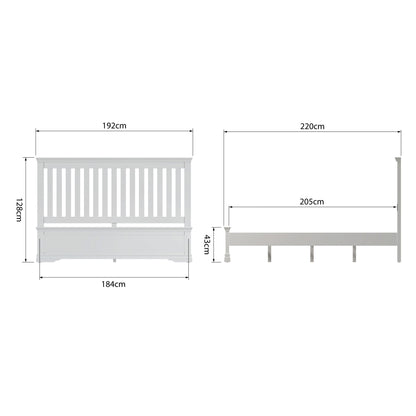 SW White Superking Bed Frame