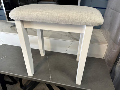 White Padded Dressing Table Stool